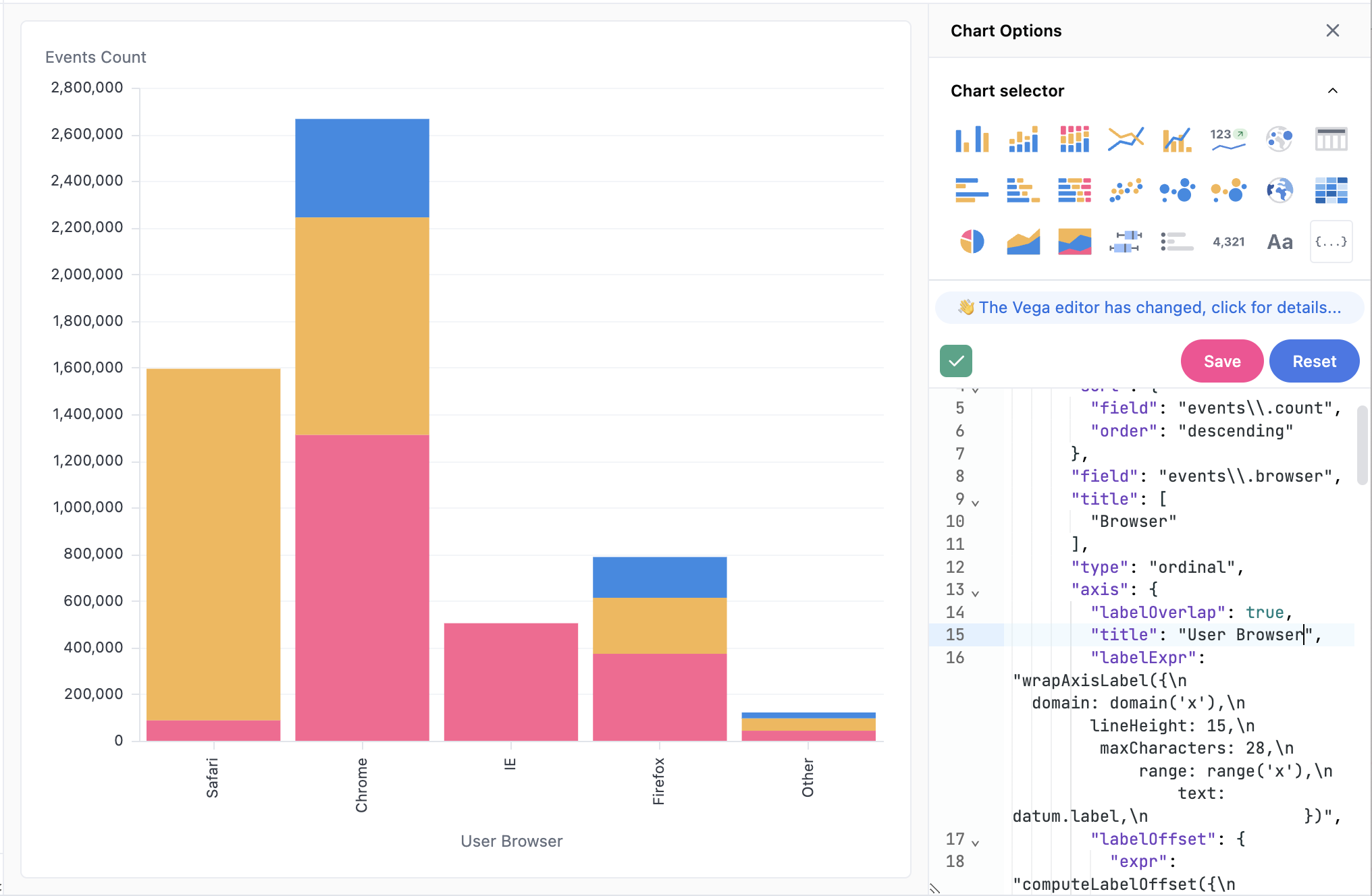 Saving a Vega code visualization