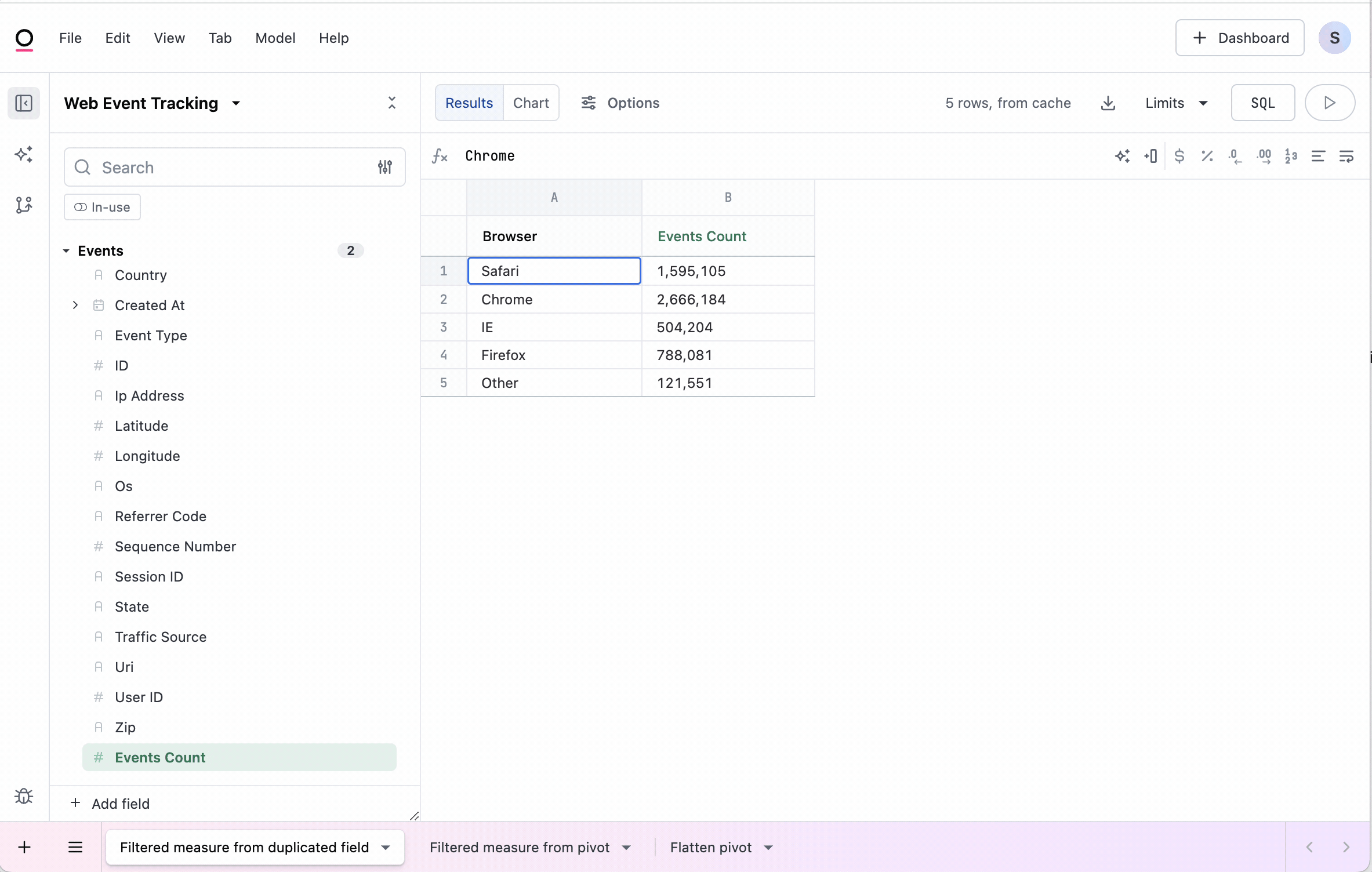 gif showing how to duplicate a measure and add a filter