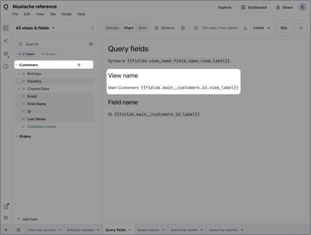Example view name